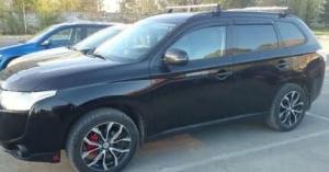 Дефлекторы окон (ветровики) Mitsubishi Outlander III 2012 (Митсубиши Аутлендер) ТМ Кобра Тюнинг