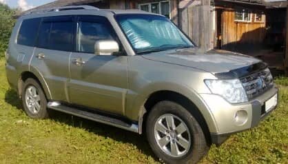 Дефлекторы окон (ветровики) Mitsubishi Pajero 2000-2007-н.в. (Митсубиши Паджеро) ТМ SIM