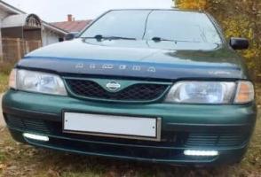 Дефлектор капота (мухобойка) NISSAN Almera с 1995-2000 г.в.(N15) (Ниссан Альмера) ТМ Вип Тюнинг