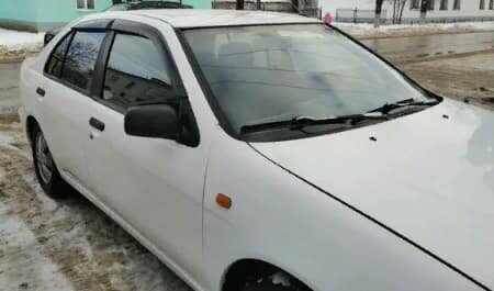 Дефлекторы окон (ветровики) Nissan Almera I Sd (N15) 1995-2000 (Ниссан Альмера) ТМ Кобра Тюнинг