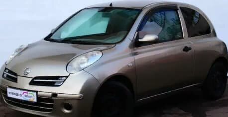 Дефлекторы окон (ветровики) Nissan Micra 3d (K12) 2003 (Ниссан Микра) ТМ Кобра Тюнинг