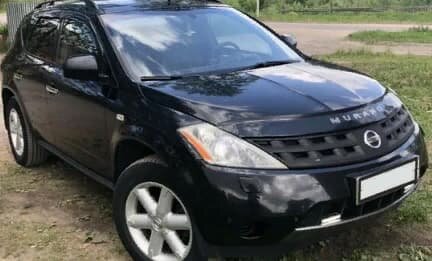 Дефлектор капота (мухобойка) NISSAN Murano (Z50) c 2002-2008 г.в. (Ниссан Мурано) ТМ Вип Тюнинг