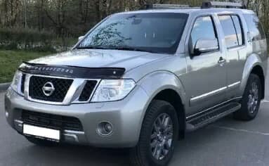 Дефлектор капота (мухобойка) NISSAN Pathfinder (R52) 2010-2014 (Ниссан Пасфаиндер) ТМ Вип Тюнинг