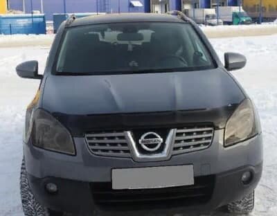 Дефлектор капота (мухобойка) Nissan Qashqai/ Qashqai +2 2007-2009  (Ниссан Кашкай) ТМ SIM