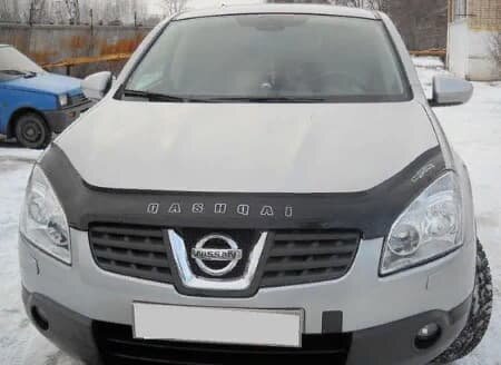 Дефлектор капота (мухобойка) NISSAN QASHQAI/Qashqai +2 2006-2009 г.в (Ниссан Кашкай) ТМ Вип Тюнинг