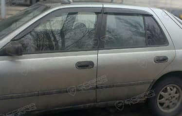 Дефлекторы окон (ветровики) Nissan Sunny Hb (N14) 1990-1995 (Ниссан Санни) ТМ Кобра Тюнинг