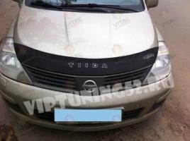 Дефлектор капота (мухобойка) NISSAN Tiida c 2004-2015 г.в. (Ниссан Тиида) ТМ Вип Тюнинг