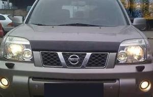 Дефлектор капота (мухобойка) Nissan X-Trail T30 2001-2007 (Ниссан ИксТрейл) ТМ SIM