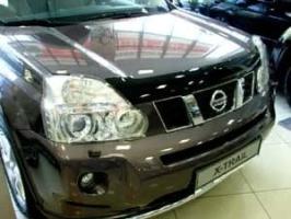 Дефлектор капота (мухобойка) Nissan X-Trail T31 2007-2014 (Ниссан ИксТрейл) ТМ SIM