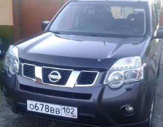 Дефлектор капота (мухобойка) Nissan X-Trail T31 2007-2014 (Ниссан ИксТрейл) ТМ SIM