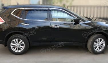 Дефлекторы окон (ветровики) Nissan X-Trail III (T32) 2014 (Ниссан Икс Трейл) ТМ Кобра Тюнинг