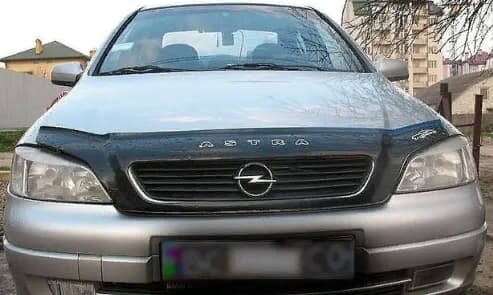 Дефлектор капота (мухобойка) Opel Astra G с 1998 – 2003 г.в. (Опель Астра) ТМ Вип Тюнинг