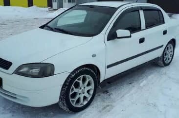 Дефлекторы окон (ветровики) Opel Astra G Sd/Hb 5d 1998-2004 (Опель Астра) ТМ Кобра Тюнинг