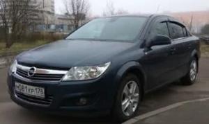 Дефлекторы окон (ветровики) Opel Astra H Sd 2007 (Опель Астра) ТМ Кобра Тюнинг