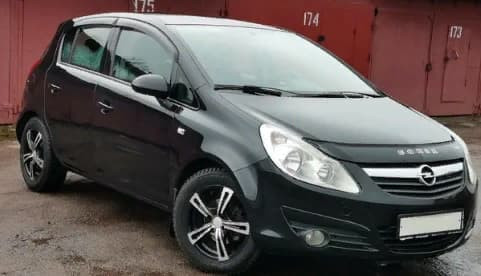 Дефлекторы окон (ветровики) Opel Corsa D 5d 2006 (Опель Корса) ТМ Кобра Тюнинг