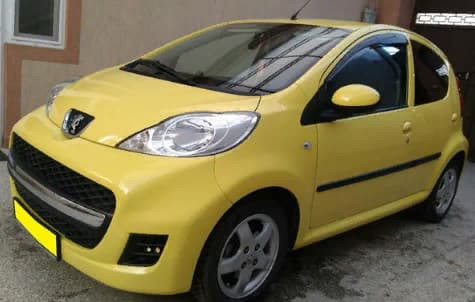 Дефлекторы окон (ветровики) Peugeot 107 3d 2005 (Пежо 107) ТМ Кобра Тюнинг