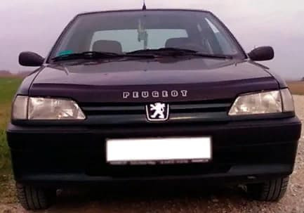 Дефлектор капота (мухобойка) Peugeot 306 с 1993-1997 г.в. (Пежо 306) ТМ Вип Тюнинг