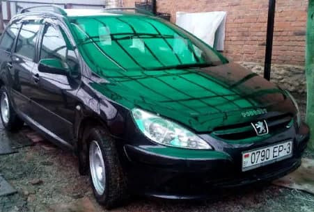 Дефлектор капота (мухобойка) Peugeot 307 с 2001-2005 г.в.до ресталинга (Пежо 307) ТМ Вип Тюнинг