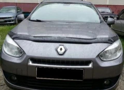 Дефлектор капота (мухобойка) Renault Fluence 2009- (Рено Флюенс) ТМ SIM