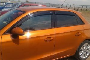 Дефлекторы окон (ветровики) Seat Leon III (5F) Hb 2012 EuroStandard (Сеат Леон) ТМ Кобра Тюнинг